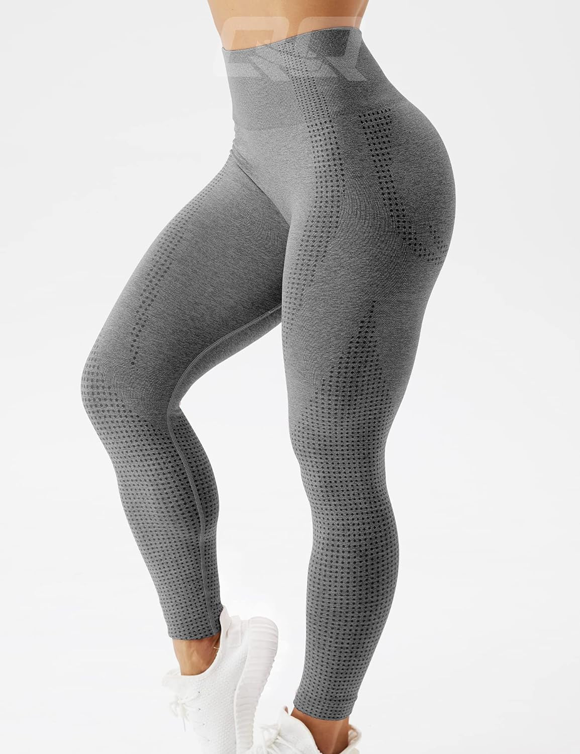 Elevate Your Workout with Our High Waist Seamless Leggings - Perfect for Gym, Running, and Yoga - Butt Lift Tummy Control in Grey, XL