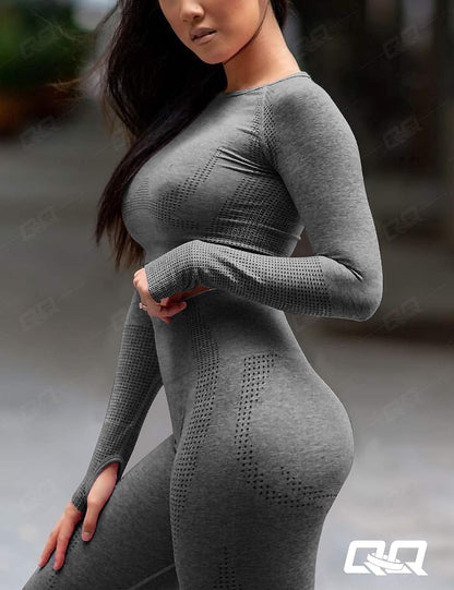 Elevate Your Workout with Our High Waist Seamless Leggings - Perfect for Gym, Running, and Yoga - Butt Lift Tummy Control in Grey, XL